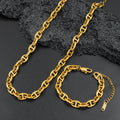 Messia High Grade Stainless Steel Trendy Gift Unisex Jewelry Punk Hiphop Wedding Gold Plated studded Chain Design Bracelet