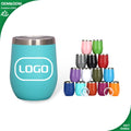 12oz Insulated Egg Cup Double Wall Stainless Steel Tumbler Coffee Mug with Handle and Flip Lid Convenient Travel Cup for Parties
