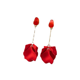 Daihe European and American Fashion 925 Silver Needle Jewelry Exaggerated Flower Pendant Earrings