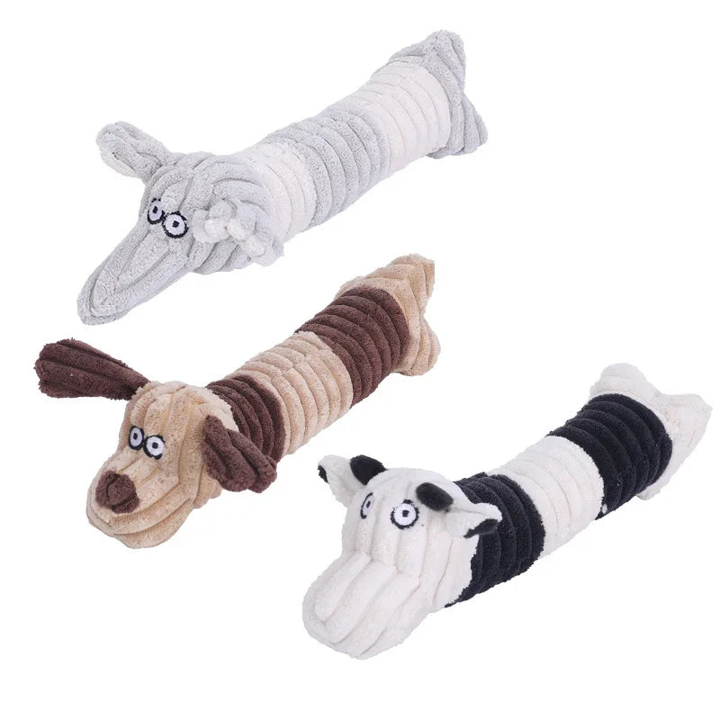 Factory Direct Plush Cartoon Dolls Bite-Resistant Molar Teeth Cleaning Pet Dog Chew Toys