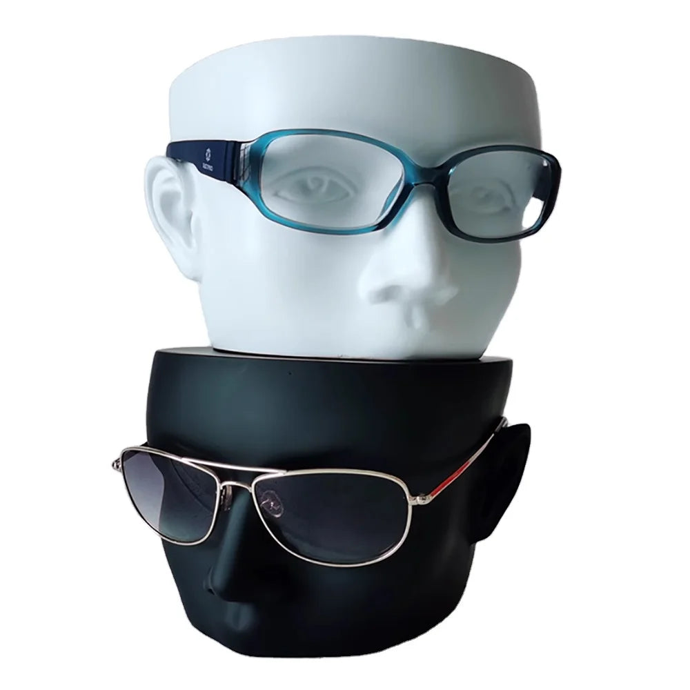 Cheap White Fiberglass Male Sunglasses Display Eyeglass Mannequin Head