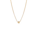 Fashion Minimalist Jewelry 925 Sterling Silver Small Necklaces Round Bead Golden Bean Ball Plain Gold Plated Necklaces for Women