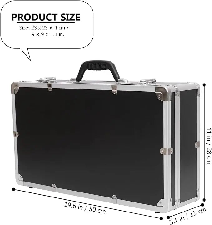 Aluminium Tool Case Flight Case With Padded Foam Lockable Storage Toolbox Portable Carrying Case