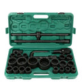 26 in 1 3/4 Socket Set Drive Heavy Duty Impact Ratchet Wrench Socket Wrench Set for Auto Car Repair Tools