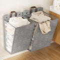 Multifunction Wall Mounted Household  Clothes Storage Basket Fold Design Breathable Waterproof Collapsible Gray Tall Clothes