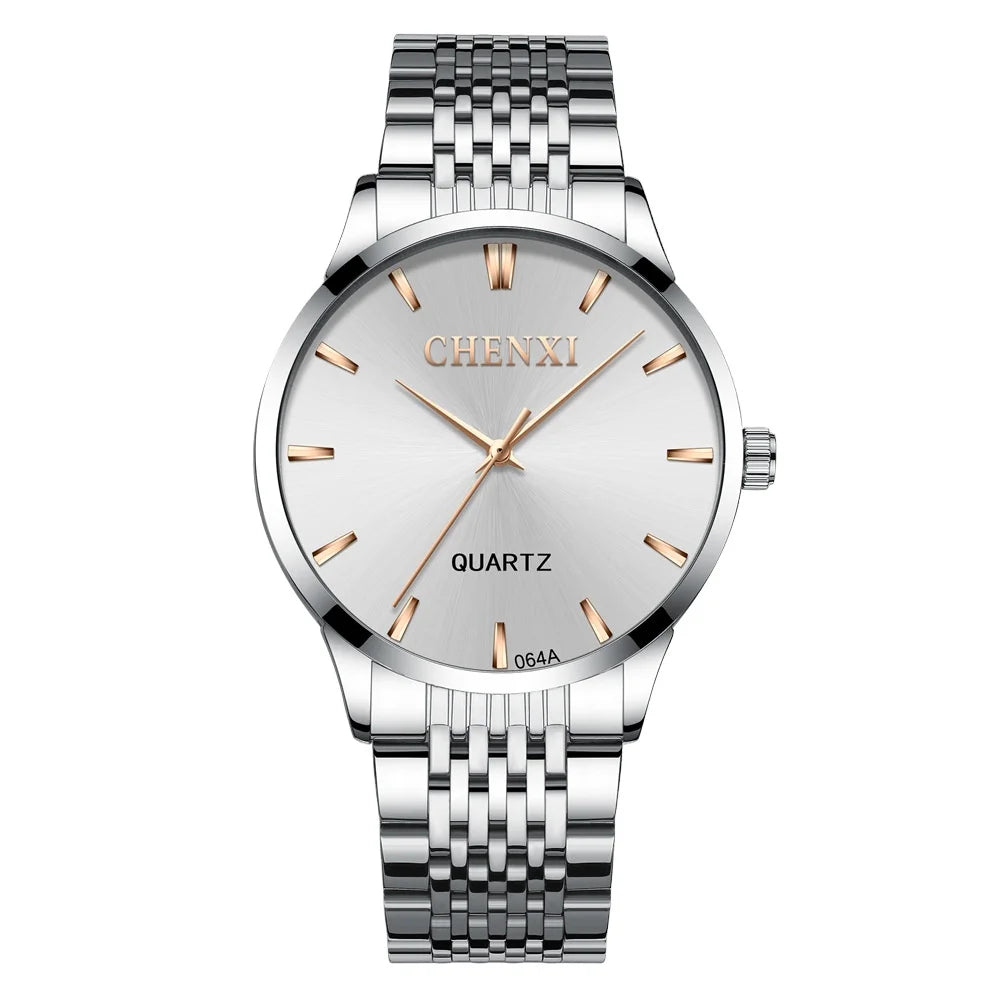 Classic 064 Casual Hot Steel Analog Men's Quartz Watches Luxury New Watch  Men Wrist Life Waterproof Man Clock Relogio Masculi