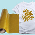 Luxury Men's Knitted Short Sleeve T-Shirt with Shining Glitter Heat Transfer Vinyl Custom Logo & Pattern 100% Cotton