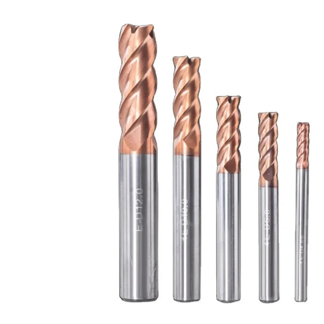 CHENGZHEN HRC68 4-Flute Tungsten Steel End Mill - High Precision â‰¤0.005mm AlTiN Coated RoHS Certified CNC Cutter