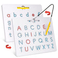 Double Sided Magnetic Letter Board - 2 in 1 Alphabet Magnets Tracing Board for Toddlers ABC Letters Uppercase & Lowercase