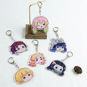 CNAWO Customized Printed Logo Promotional Acrylic Key Chain Keyrings Keychain Anime Epoxy Acrylic Charms Acrylic Keychain