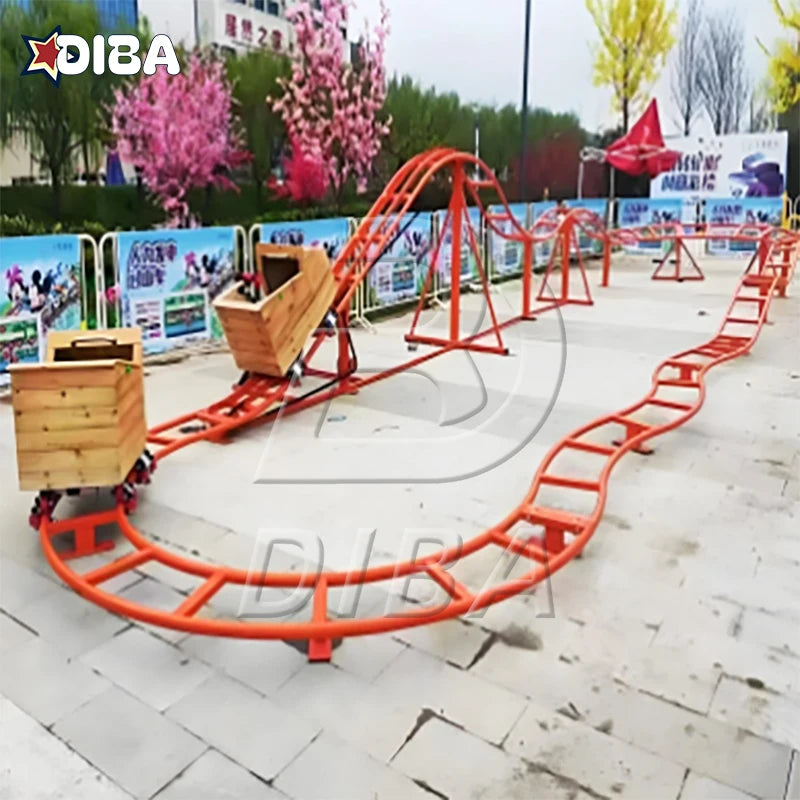 Cheap Price Family Amusement Park Equipment Human Power Driving Mini Backyard Unpowered Roller Coaster in Stock Now for Kids