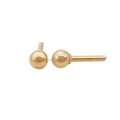 14K Gold Jewelry Wholesale Accessory Earring Post Ball Stud Fine Jewelry Findings Screw Earring Back