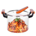 3500ml 4500ml Heat Resistant High Borosilicate Glass Cooking Pot Cooking Container Frying Pan