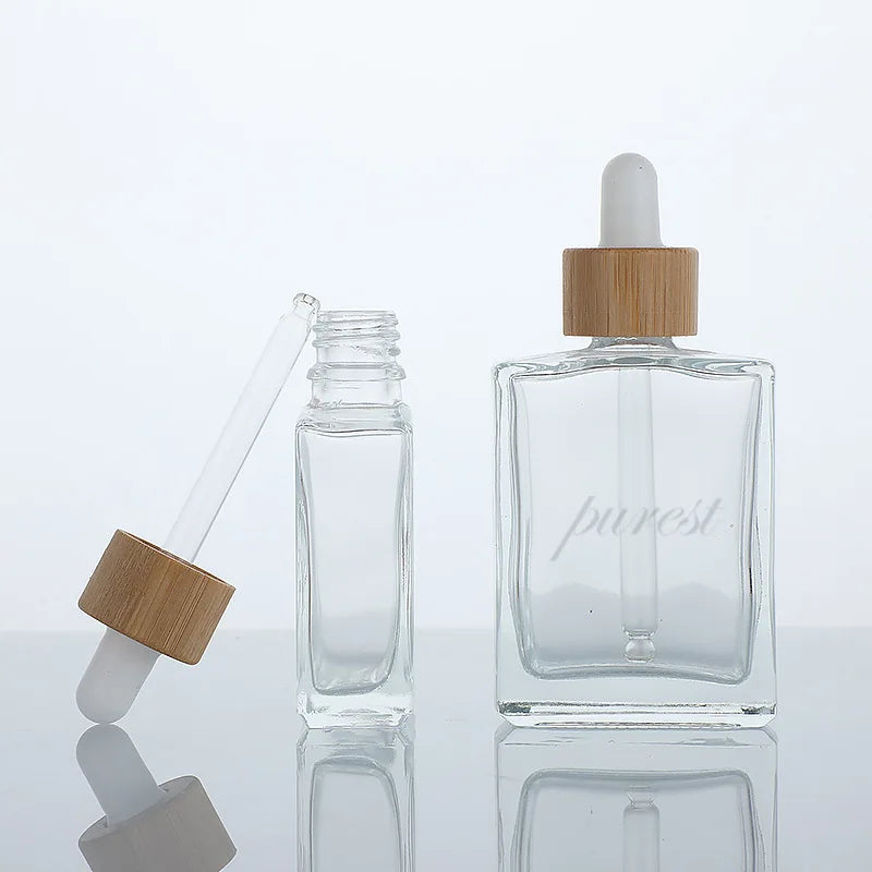 30ml 50ml Empty Dropper Bottle Glass Refillable Bottle Perfume Container With Pipette for Essential Oil Cosmetic Bottles