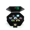 Ungeons and Dragons Gaming Leather Flannel Hexagonal Travel Hexagonal Dice Box for Polygon Dice