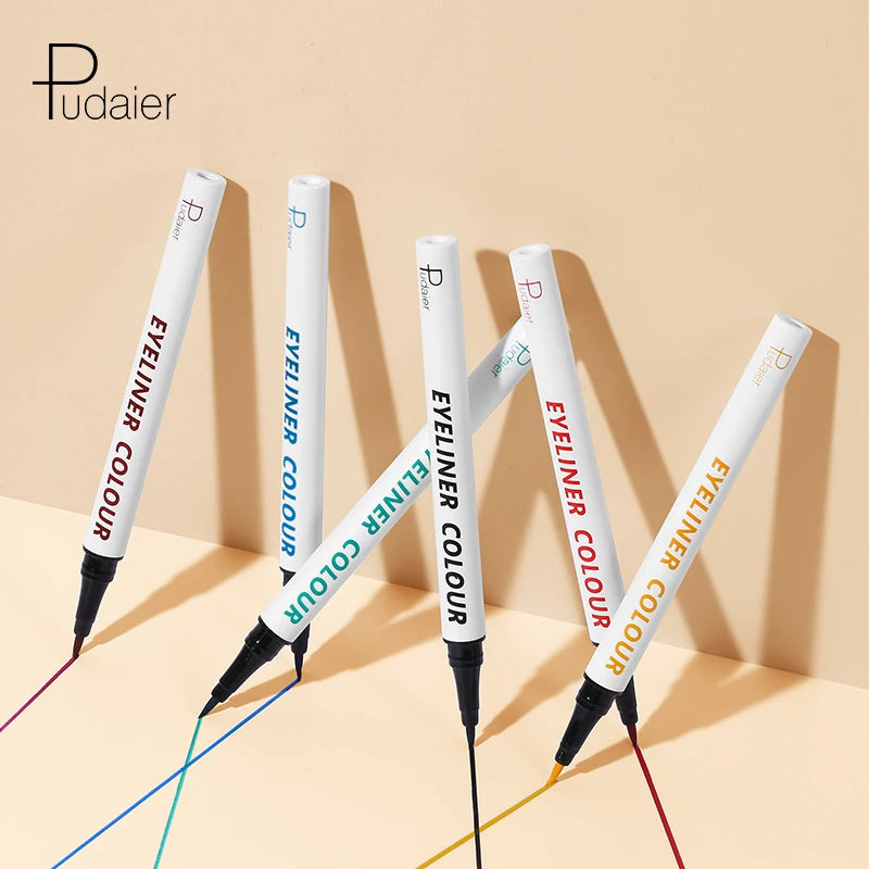 Private Label 9 Colors Liquid Eyeliner Colorful Waterproof Long Lasting Eye Makeup Natural Fast Drying Glitter Eyeliner
