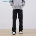 Custom Logo Unisex Baggy Trackpants 440GSM Heavyweight 100% Cotton Sweats Knitted Jogger Double Knee Trousers Men Sweatpants