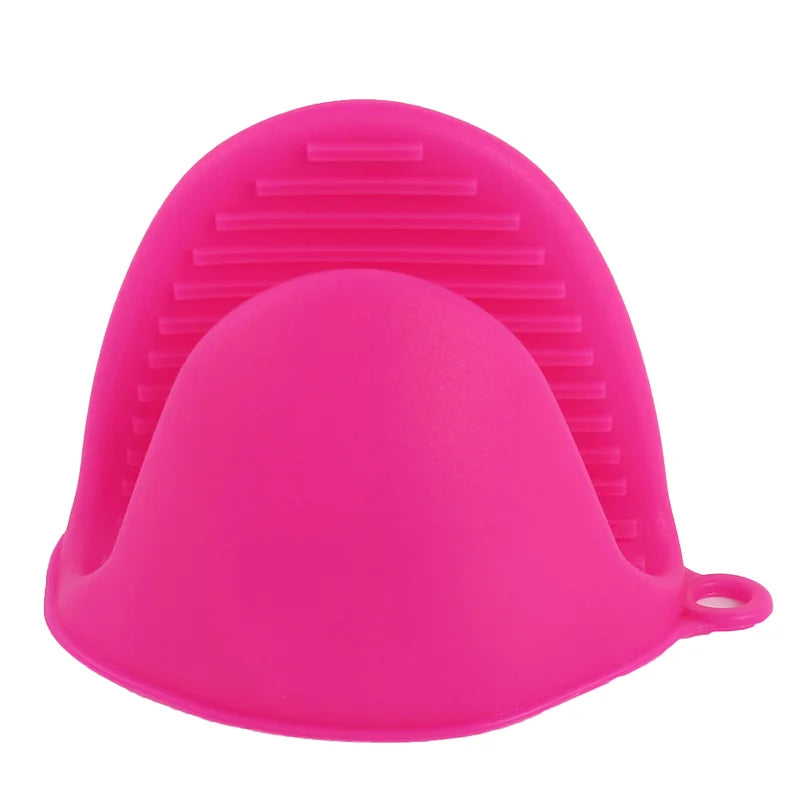 Heat Resistant Silicone Oven Mitts with Anti-Scalding Non-Slip Hand Clip for Baking Oven and Microwave Use