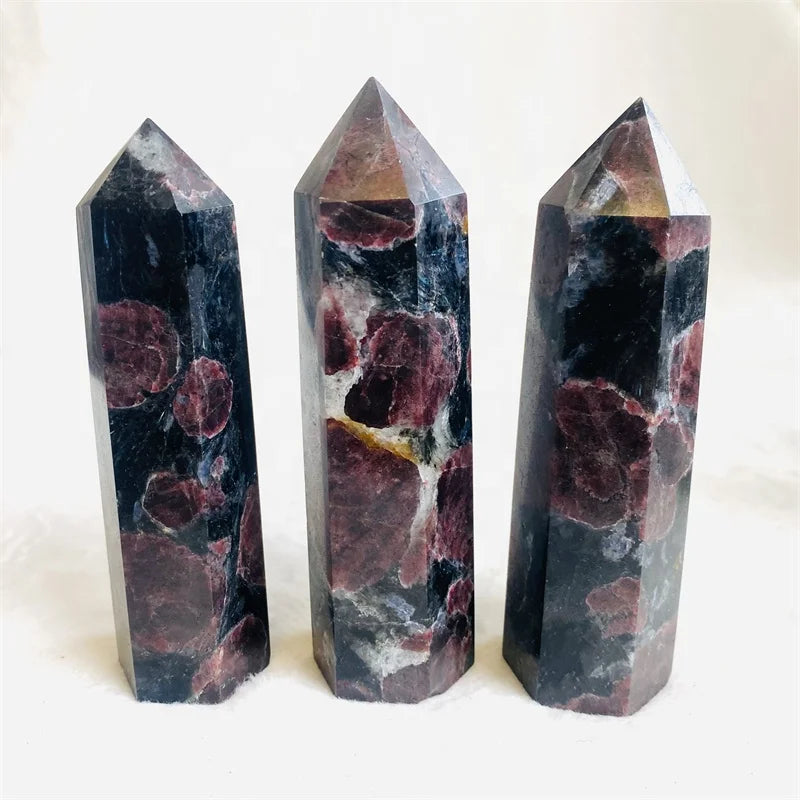 Wholesale Polished Natural Crystal Quartz Points Healing Gemstone Garnet Point Tower for Feng Shui Decoration