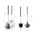 Jesun 2025 New Style Silicone Bathroom Cleaning Brush Set Toilet Plunger Bowl Brush Combo with Holder Caddy