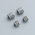 Popular 925 Sterling Silver Dainty Engrave Flower Bucket Charm Beads for Bracelet Necklace Making