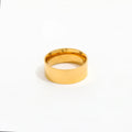 Joolim Jewelry Wholesale 18K Gold Plated Minimalist Stainless Steel Band Ring for Women Statement Gold Rings