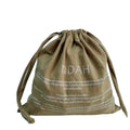 2023 Hot Custom Printed Cotton Linen Drawstring Gift Bags Recyclable Dust Bag with Logo for Candle Use
