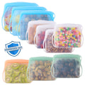 Dishwasher Safe Reusable Leak Proof Eco-Friendly Food Storage Preservation Bags BPA Free Silicone Zip Lock Zipper Freezer Bag
