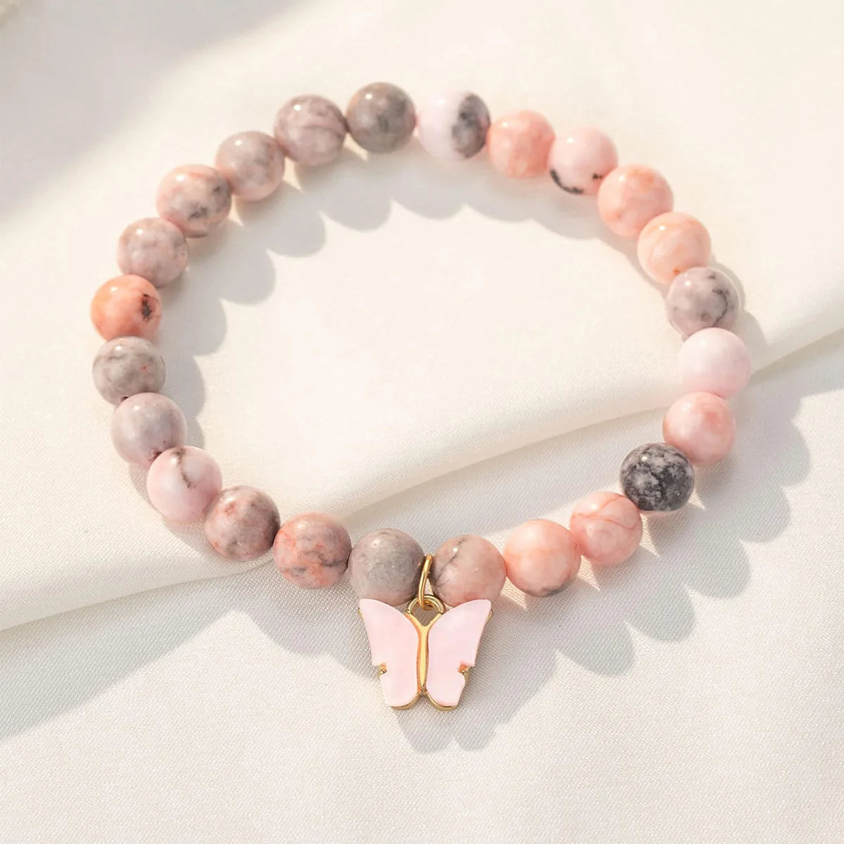 New Custom Natural Stone Beaded Bracelet Pendant Bangle Birthday Friendship Jewelry Gift for Women Men