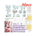 Cake Tools90pcs Cake Mould Sugarcraft Alphabet Letters Cutters Cake Decorating Tools Cutters Icing Modelling Tool Kit Smoother