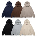 High Weight 420grams USA Size Casual Solid Color Fleece Loose Hoodie Blank No Drawstring No Pocket Unisex Hoodie