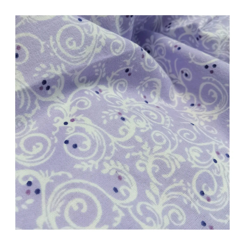 100% Cotton Combed Printed Flannel Fabric Soft Anti-static Plain Garment Baby Cloth for Girls Boys
