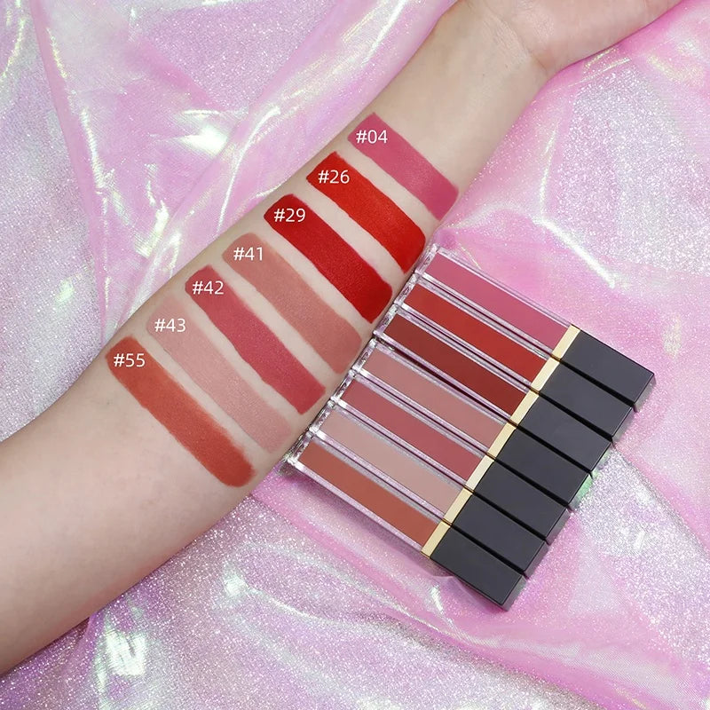 Wholesale Lipstick Amazing Matte Color Waterproof Cosmetics Vegan Lipstick Set Custom Velvet Lipstick