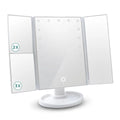 LED Makeup Cosmetic Mirror Touch Screen Vanity Mirror with 22 LED Lights Dual Power Supply