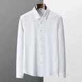 Men's Shirt Solid Color Mercerized Shirt Long-sleeved Slim Business Non-iron Shirt Wholesale Customization