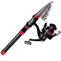 Newbility 1.8m 2.1m 2.4m 2.7m 3.0m 3.6m Rod and Reel Hard Carbon Fiber Fishing Combo