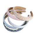 New Sweet Candy Bling Headband Wide Cross Glitter Padded Hair Rope Puffy Party Hairband Girl Women Luxury Hair Accessories