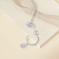 QX Custom OEM Vintage INS Minimalist Trendy 925 Sterling Silver Zircon Fine Jewelry Eye Stud Huggie Hoop Earring