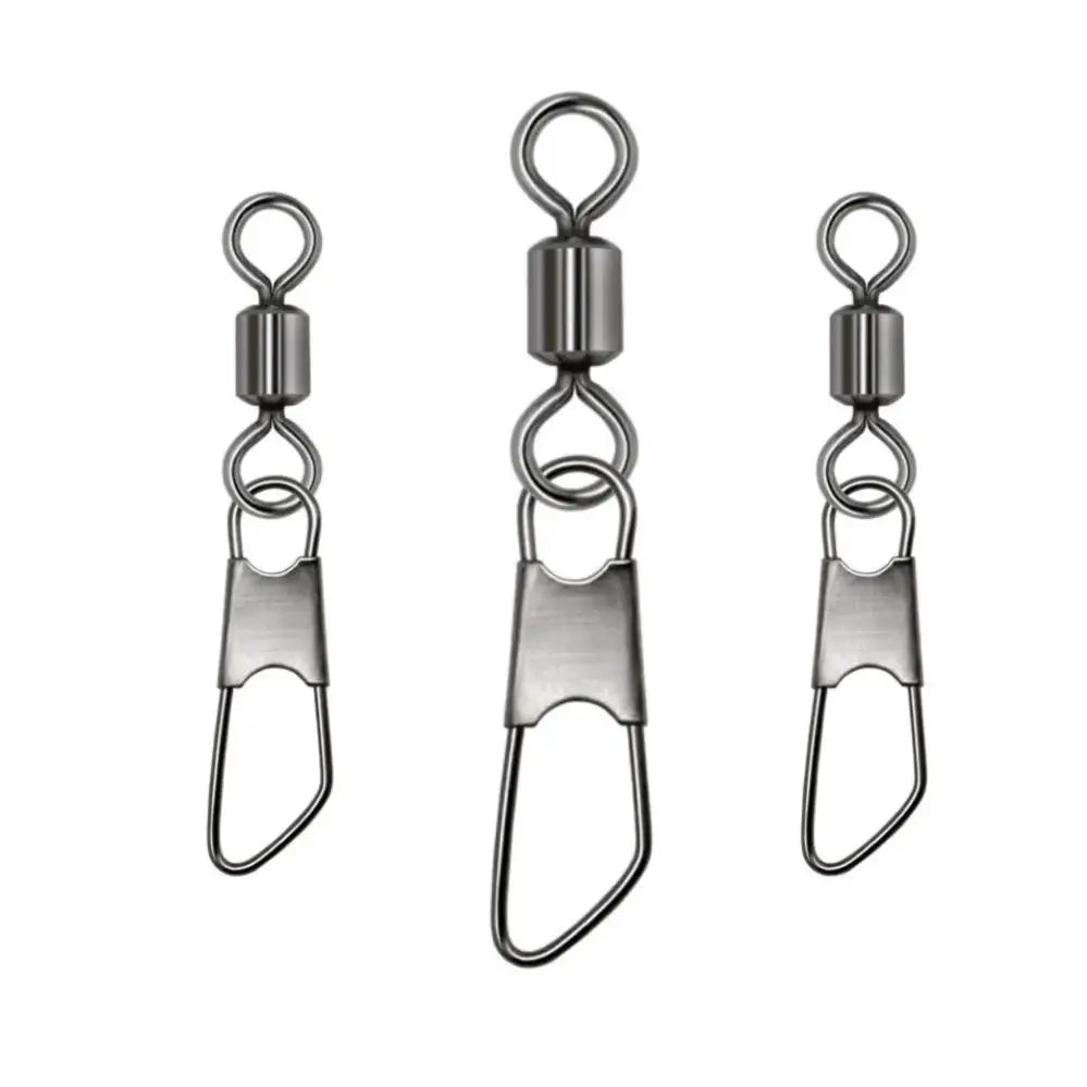 High Tensile Strength Stainless Steel Fishing Swivel Snap Lure Connector Swivel for Sea Fishing Accessories