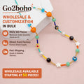 Go2boho New in Colorful Mixed Seed Bead Crystal Geometric Pattern Necklaces for Women Boho Summer Beach Lucky Fashion Jewelry