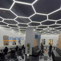 Modern Retail Beauty Shop Hair Salon Decoration Hexagonal Led Barber Lights