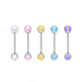 G23 ASTM F136 Titanium Industrial Piercing Labret Tongue Bar Ear Straight Barbell Piercing Body Jewelry