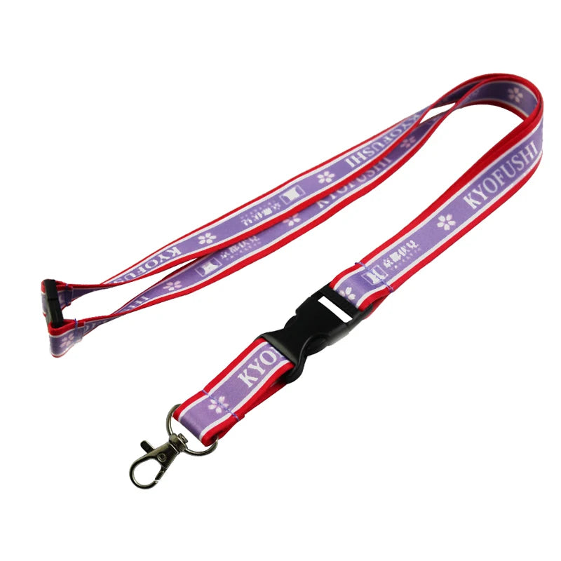 0.8 Inch Width Heat Transfer Lanyard with Snap Hook Buckle and Safety Release