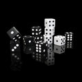 Wholesale Acrylic Dice D6 Six Sided square Straight Corner 16mm Black and White Any Other Pantone Colors Can Custom for Games