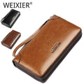 Customized LOGO Fashion PU Leather Handbag Long Zipper Multi Functional Large Capacity Portable 12 Card Slot Men's Wallet