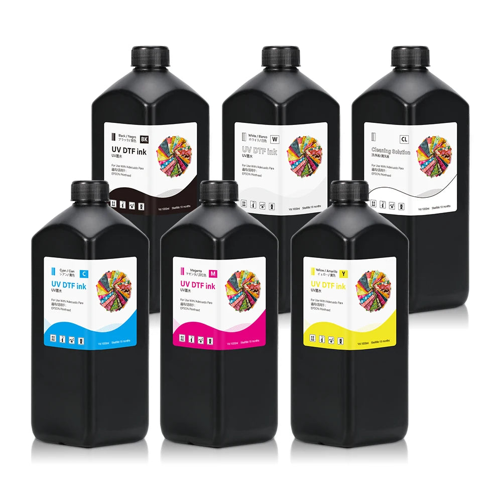 1000ml Transfer a B Film UV DTF Ink XP600 TX800 L1800 4720 Soft UV DTF Sticker Varnish Ink