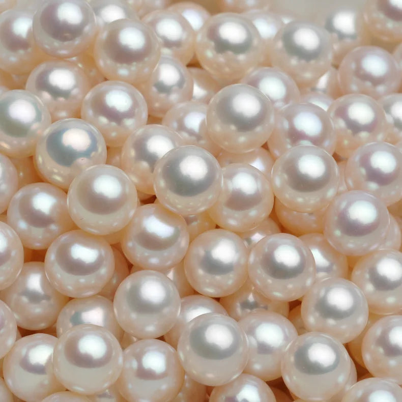 2024 Wholesale 4A White Cultured Natural Real Freshwater Pearl Beads-Loose Round Freshwater Pearls Loose Beads