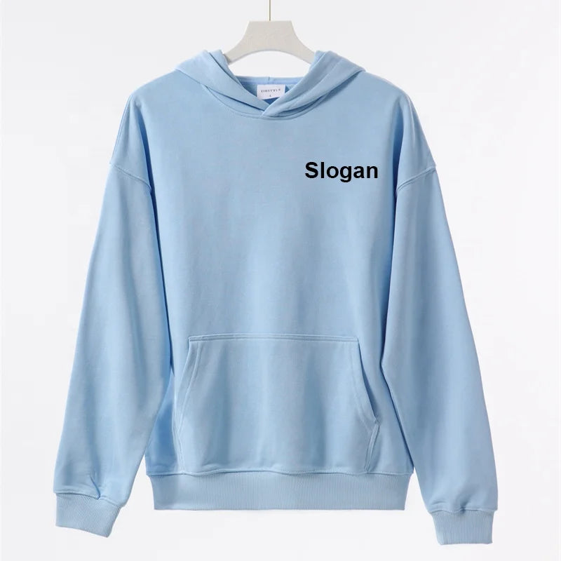 New Fashion Men Spring Autumn 380gsm Heavy Weight Cotton Hooded Sweater Long Sleeve Loose Solid Color Oversize Casual Hoodies