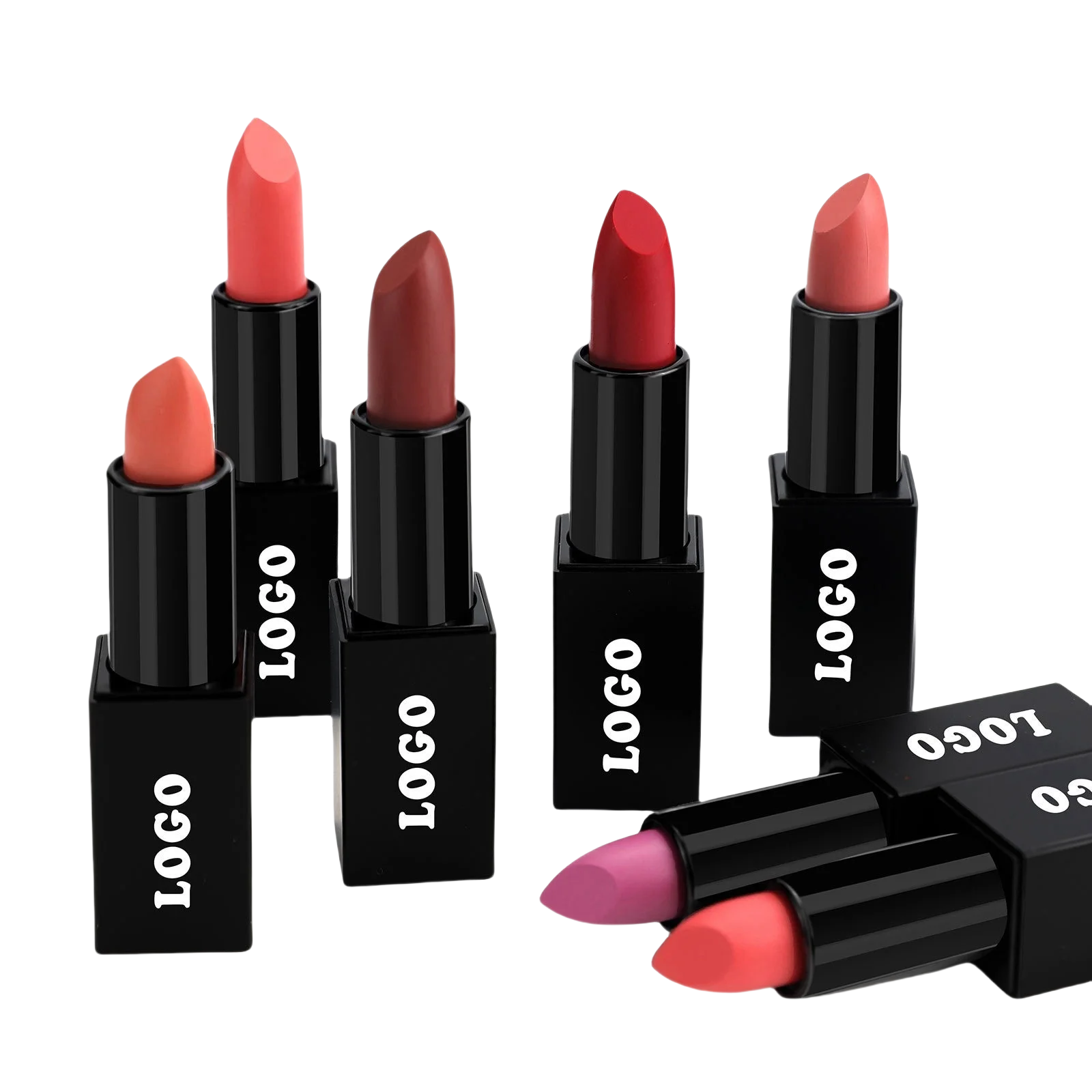 Low MOQ Wholesale Matte Lip Stick Private Label  Vegan Long Lasting Waterproof Lip Cosmetics Matte Lipstick