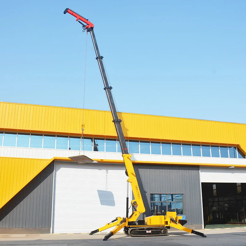 10 Ton Crawler Spider CraneGlass Vacuum ElevatorMini Spider Lifting Telescopic Crawler Crane